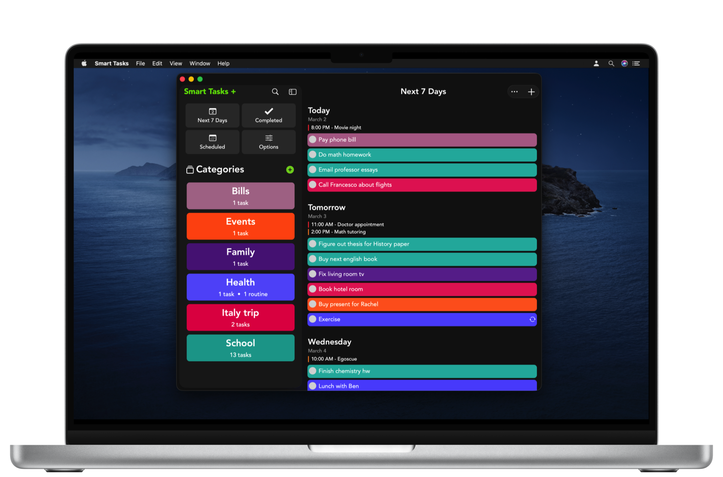 Smart Tasks dark mode on Mac
